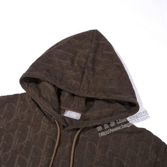 Dior專櫃迪奧2023FW新款毛巾提花連帽衛衣 男女同款 tzy2968